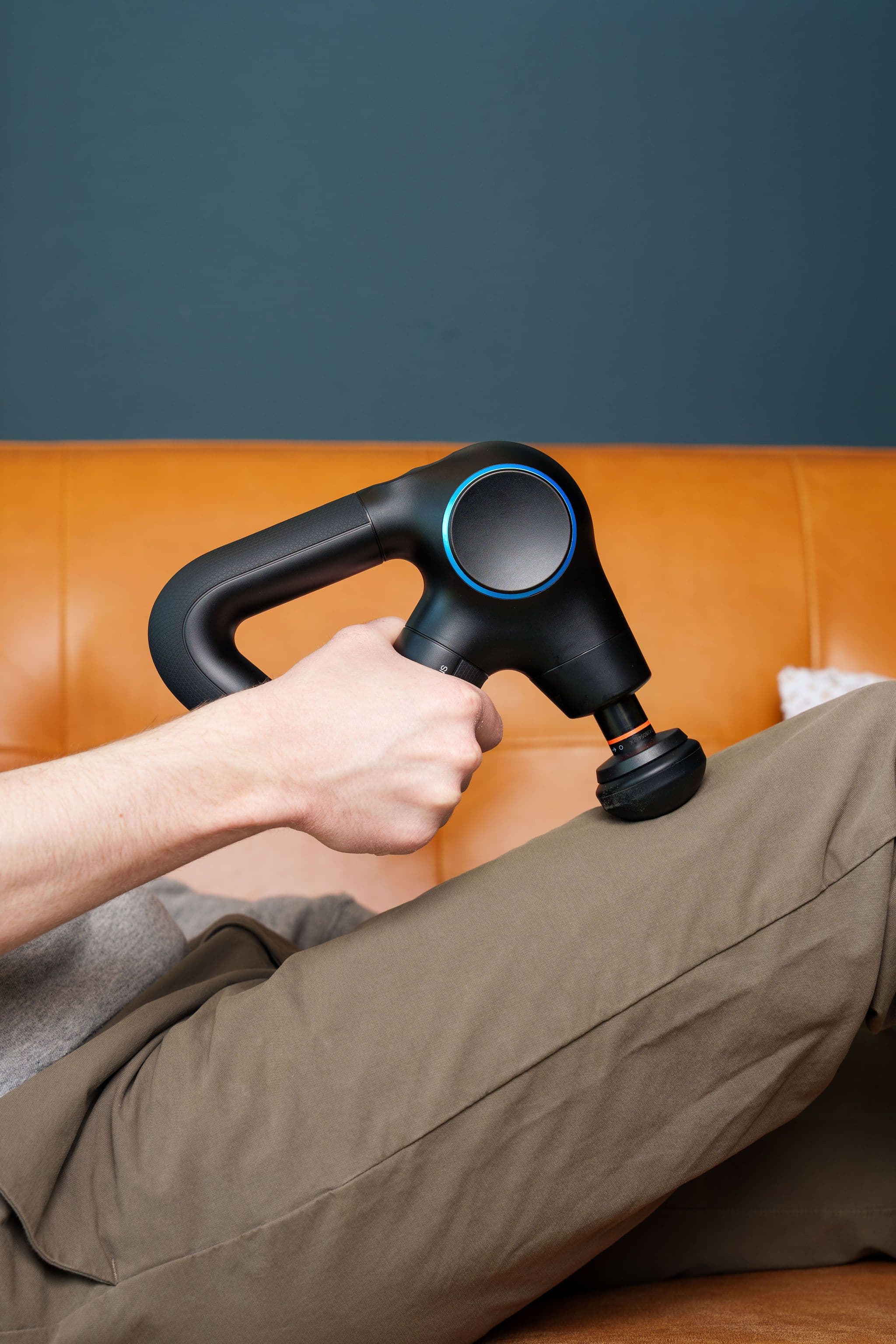 Theragun Prime Plus in use